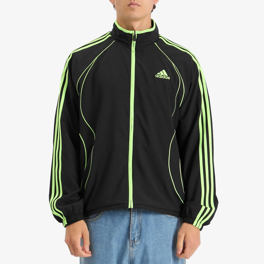 Adidas Originals Men's Teamgeist Track Top Black/Signal Green